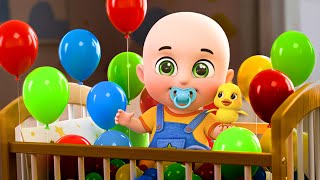 Johny Johny Yes Papa - Learn Colors with Colorful BALLS + Baby Shark Surprise Eggs - Kids Songs
