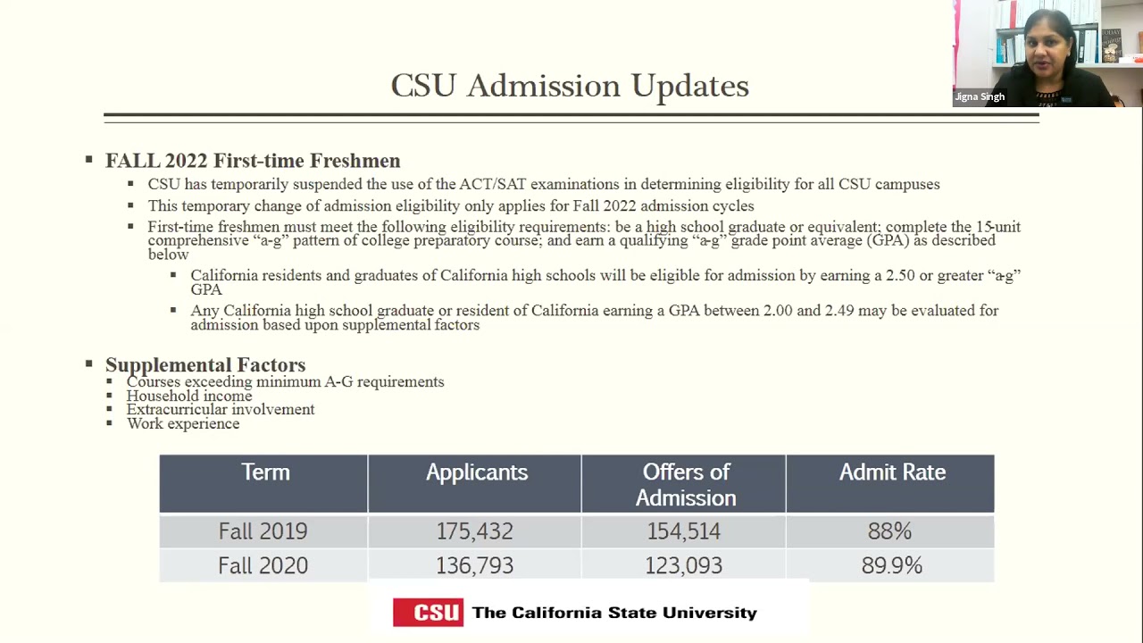 CSU and UC Admission Updates, SAT, ACT Tests video thumbnail