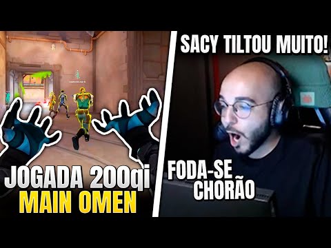 JOGADOR DEIXOU SACY MUITO TILTADO NA RANKED! JOGADA 200QI DE OMEN SURPREENDEU TODOS - VALORANT CLIPS