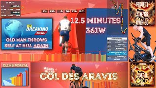 Zwift Climb Portal Col des Aravis + Project 5w/kg Over 50 Update