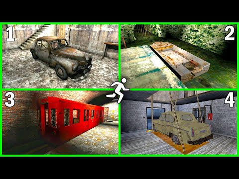 Granny 1 2 3 4 Escape With All Vehicles..🔥😂 | granny game horror game definition granny grandpa game