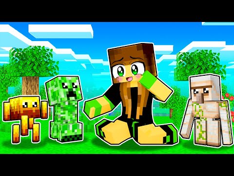 Todos os MOBS VIRARAM meus FILHOS no MINECRAFT