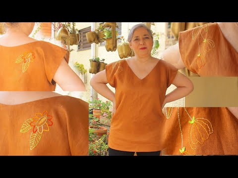 Blusa súper fácil de hacer, inspirada en el huipil mexicano y en la manta guajira