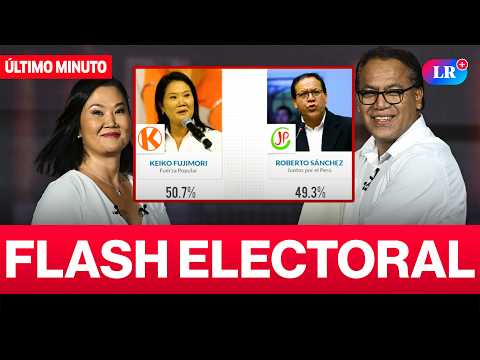 🔴RESULTADOS del FLASH ELECTORAL a BOCA DE URNA HOY: KEIKO 50.7 y SÁNCHEZ 49.3 según IPSOS | #LR