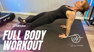 20 Min HIIT: Full Body Workout - NO EQUIPMENT Exercise Routine