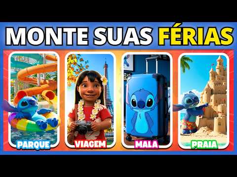 🧳✈️ MONTE SUAS FÉRIAS DOS SONHOS com LILO e STITCH 🌊🐚 | #buuquiz #quiz