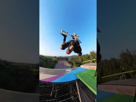 Follow cam on the mega ramp 🤳🛹 filmed by Neto Tammenhain