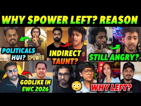 Spower Leaving Reason! 🚨 Godlike in EWC 2026, Neyoo Taunt Jonathan, Kaashvi Left - Reaction‼️