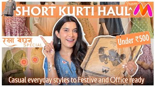Myntra Kurtis Haul Under 500 Rs. Only| Great For Office, Everyday  Casual |  Super Style Tips