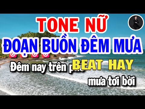 Đoạn Buồn Đêm Mưa Karaoke Tone Nữ (C#m) Nhạc Sống Beat Hay | Huỳnh Lê
