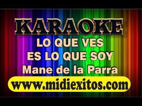 KARAOKE – LO QUE VES ES LO QUE SOY – MANE DE LA PARRA