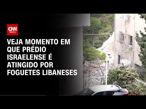 ​Veja momento em que prédio israelense é atingido por foguetes libaneses | CNN BRASIL