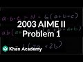 Understanding the 2003 AIME Problem