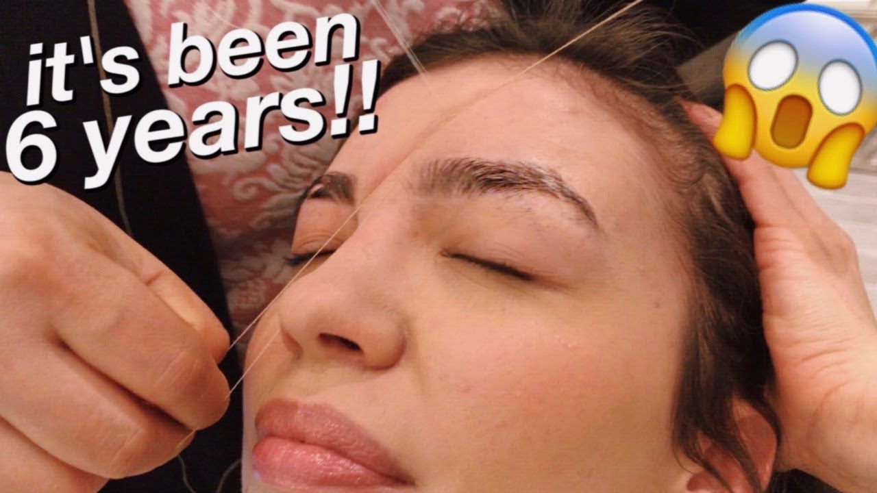 Getting my eyebrows threaded after 6 years - Audrey Victoria