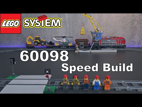 LEGO City | 60098 | Heavy-Haul Train | Speed build | 4K