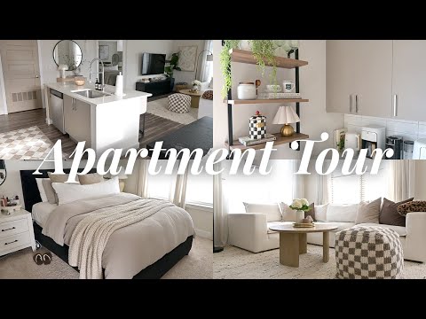 APARTMENT TOUR | modern organic, neutral, luxury apartment decor