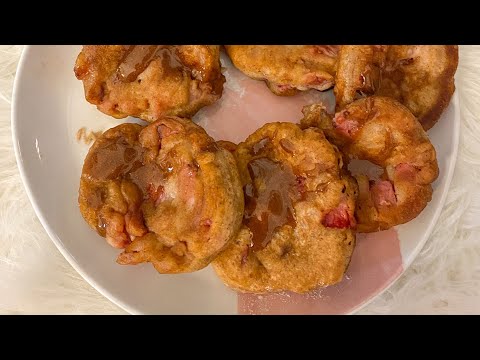How to Make Strawberry Fritters with Honey-Cinnamon Glaze | The Kitchen Twins Emily & Lyla Allen