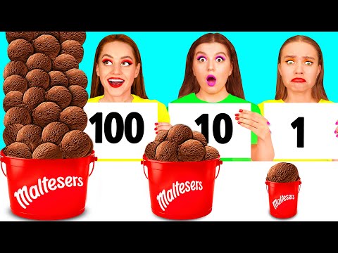 100 Capas de Alimentos Desafío | Quién Gana la Guerra de la Cocina por DaRaDa Challenge