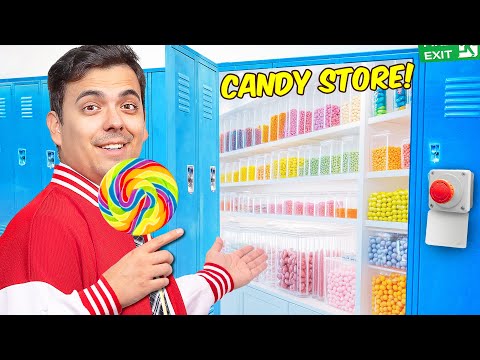 We Turn Our Locker Into a Secret Candy Store! Funny Secret Room Situations by Crafty Hacks