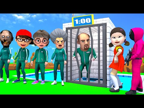 Scary Teacher 3D vs Squid Game Season 2: Rescue Yourself from the Iron Cage in the Water Tank