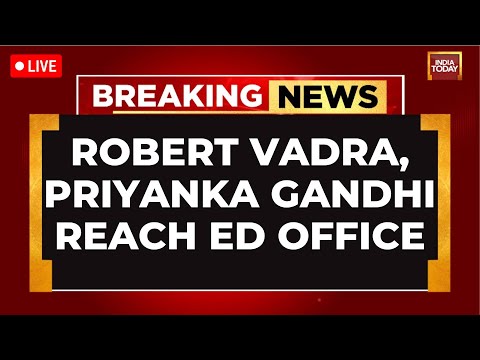 Robert Vadra News LIVE: Robert Vadra Marches To ED Office With Priyanka Gandhi  | Robert Vadra News
