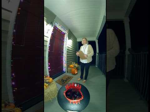 HOA Manager vs. Trick-or-Treat Motion Sensor 🤣🎃 #doorbell #funny #scary #viral #subscribe #hoa