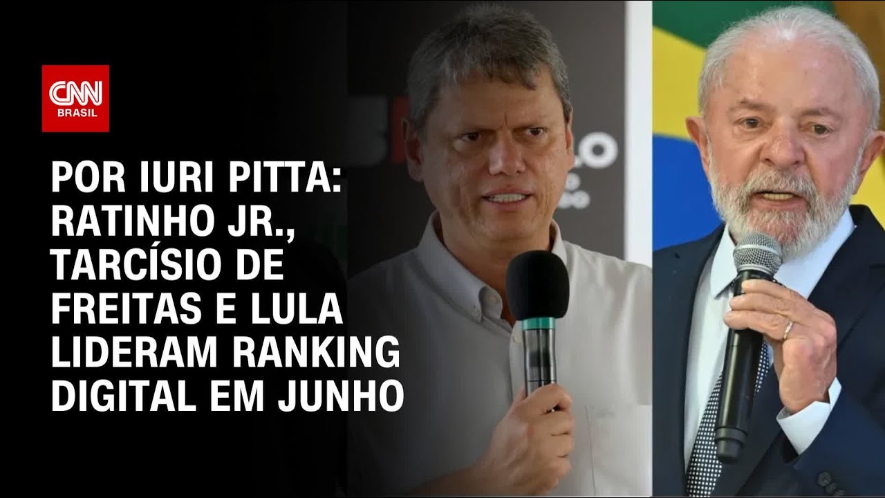 Ratinho Jr., Tarcísio de Freitas e Lula lideram ranking digital em junho | CNN 360º