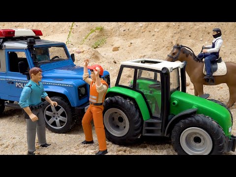 animal crane truck and funny tractor | best tractor story