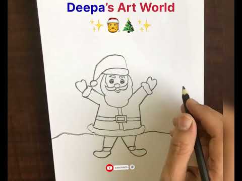 Simple Step Santa Claus steps/ how to draw Christmas Drawing/ easy drawing