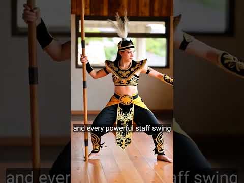 The Art of Motion: Beautiful Woman Practicing Tai Chi & Kungfu in Harmony"