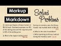 Retail Pricing and Markup Concepts