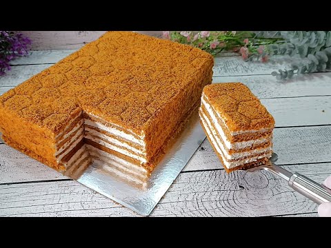 Самый быстрый и вкусный МЕДОВИК без раскатки коржей! 100% получается! Тает во рту!