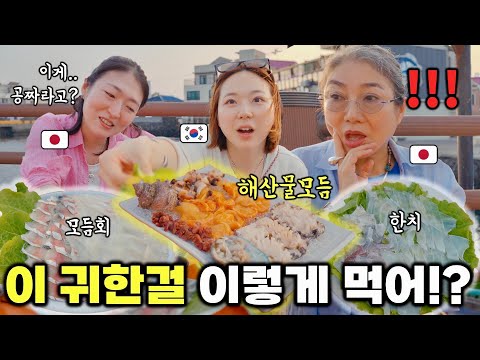 한국 처음와본 일본친구가 제주도 횟집에서 충격받은 이유..