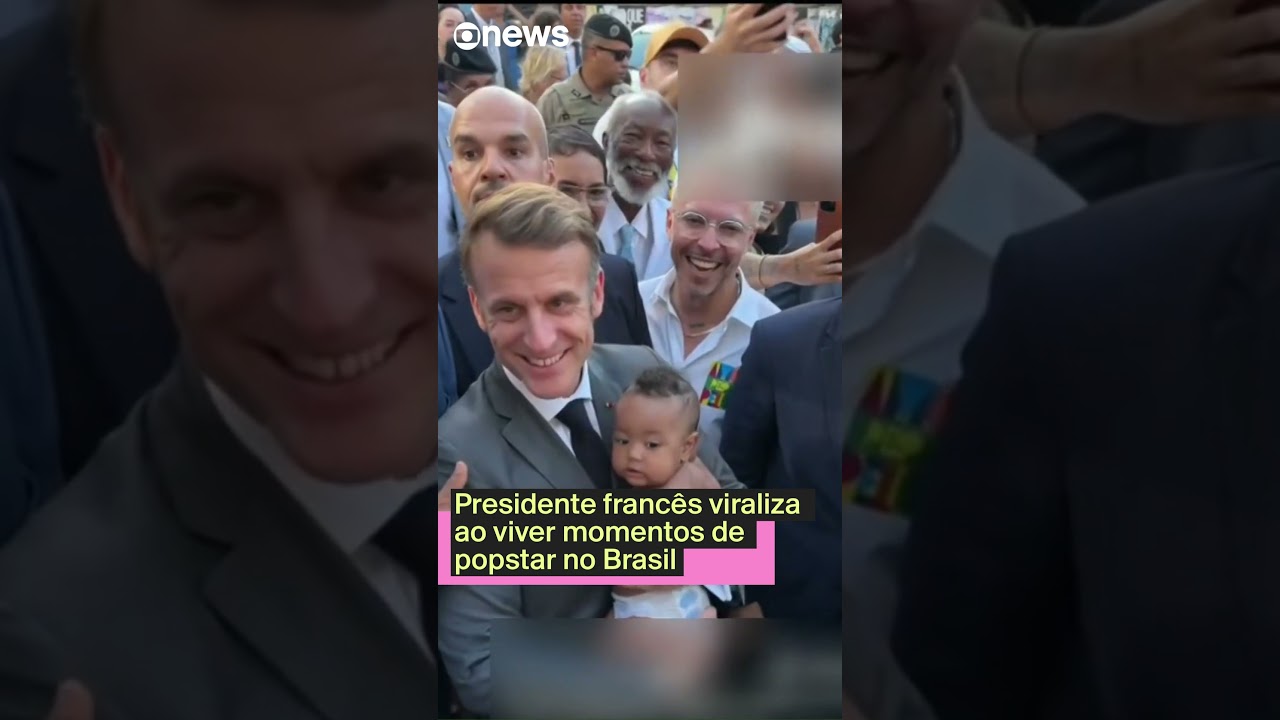 Presidente francês viraliza ao viver omentos de popstar no Brasil TV Online Presidente francês viraliza ao viver omentos de popstar no Brasil