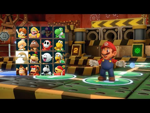 Super Mario Party - Mario vs Luigi vs Peach vs Bowser - King Bob-omb's Powderkeg Mine