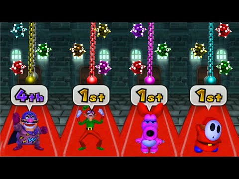 Mario Party 9 Garden Battle - Wario vs Waluigi vs Birdo vs Shy Guy (Master Difficulty) #mariogame