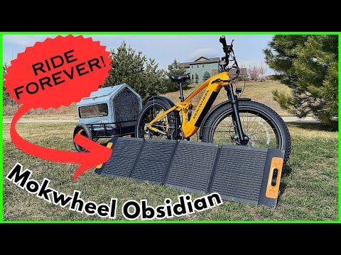 Recharge with the Sun!! Mokwheel Obsidian with Pet/Cargo Trailer and Solar!!