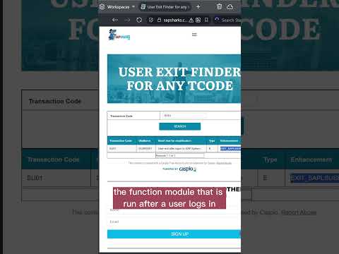 Your website for SAP user exits! (Every transaction!) 🚀