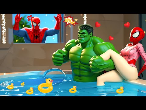 Hulk x Spider Man Love Sad Story vs Deception Girl in Granny House | Funny Horror Animation