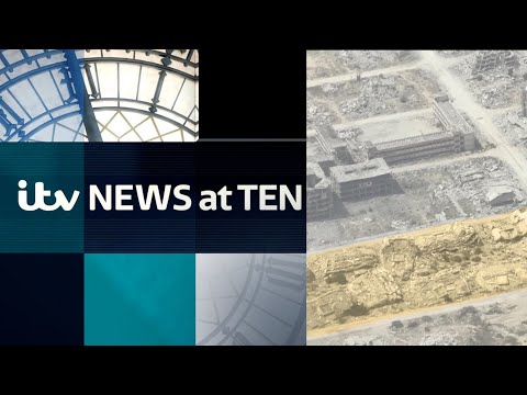 Watch ITV News at Ten - as rare aerial footage shows devastation of Gaza's buildings
