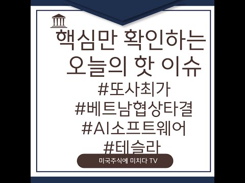 [0703 미주미 팟캐스트] 핵심만 확인하는 오늘의 핫 이슈 #베트남관세협상타결 #ai소프트웨어  #테슬라  #팟캐스트