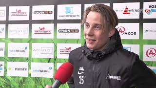 Screenshot van video Tom Smoes: "We hebben de wedstrijd goed doodgespeeld" | Excelsior'31 - DETO Twenterand