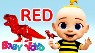 Colors Song with Surprise Eggs & Dinosaur Candy, Learn Colors for Kids