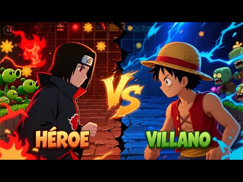 🌻 Itachi vs Luffy en PLANTAS VS ZOMBIES 🧟🔥 ¡Batalla Épica en el Jardín!
