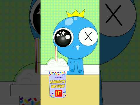 Blue makes grimace shake #cute #funny #cartoon #scary #animation #grimaceshake #rainbowfriends