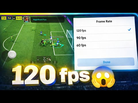 شغّل eFootball بأقصى سلاسة 🔥 استغل 120Hz في هاتفك!