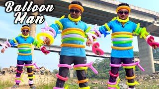 Experiment: Ballon Man - Can I swim With This Idea 😎 like Mr.Indian Hacker and Crazy xyz