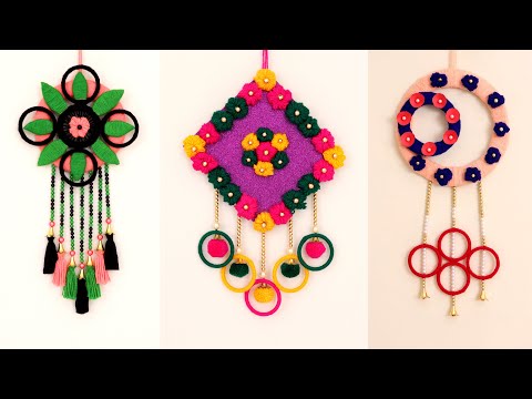 Unique Craft Using Bangles and Wool | Best out of Waste Diwali Wall Hanging Ideas