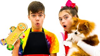 Настя и её питомец Марти 🐶✨ Весёлые истории с любимой собачкой!