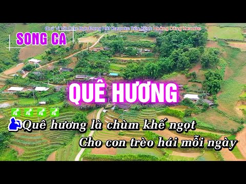 Karaoke Quê Hương |Nhạc Đỏ| (Song Ca) Hoàng Dũng Karaoke